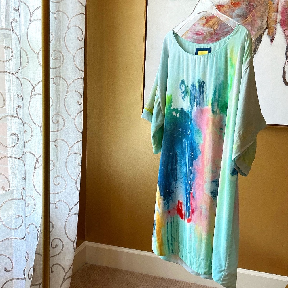 Maeve Silk Dress from Anthropologie Size Large